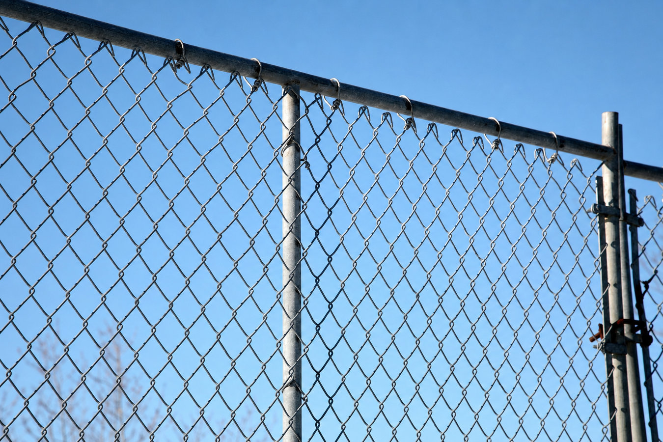 Chain link fence installation