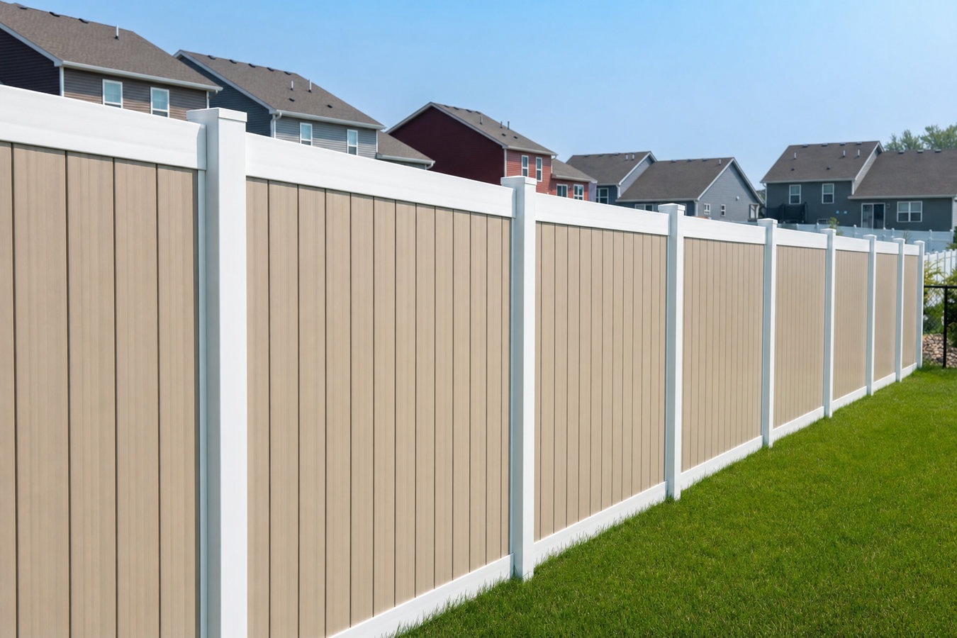 Vinyl fence installation